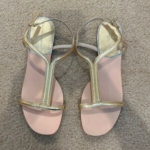 Zara gold sandal 40